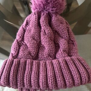 Cozy Pink Knit Pom-Pom Beanie for Kids